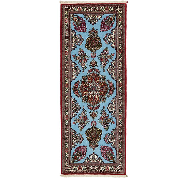 HandKnotted 2' 7 x 6' 9 Qom Persian Runner Rug
