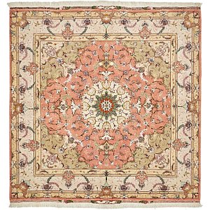 Unique Loom 6' 8 x 6' 8 Tabriz Persian Square Rug