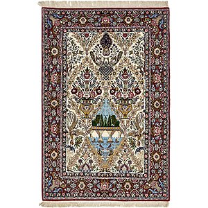 3' 7 x 5' 5 Isfahan Persian Rug