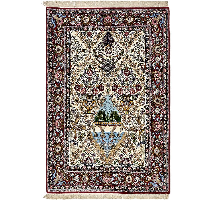 3' 7 x 5' 5 Isfahan Persian Rug