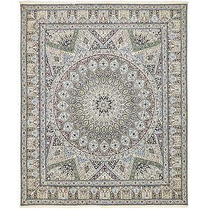 6' 7 x 8' Nain Persian Square Rug