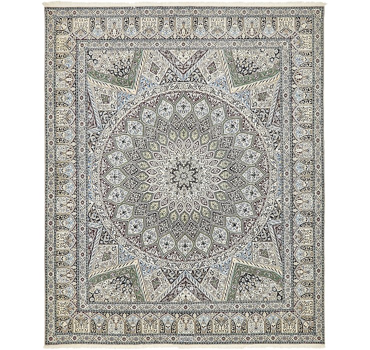 6' 7 x 8' Nain Persian Square Rug