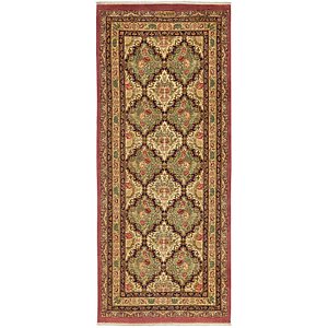 3' 3 x 7' 8 Qom Persian Runner Rug
