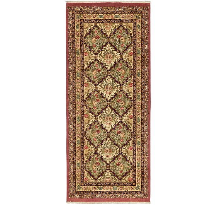 3' 3 x 7' 8 Qom Persian Runner Rug