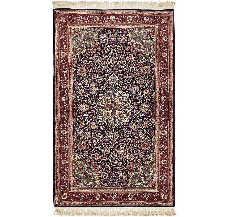 4' 4 x 7' 2 Kashan Persian Rug