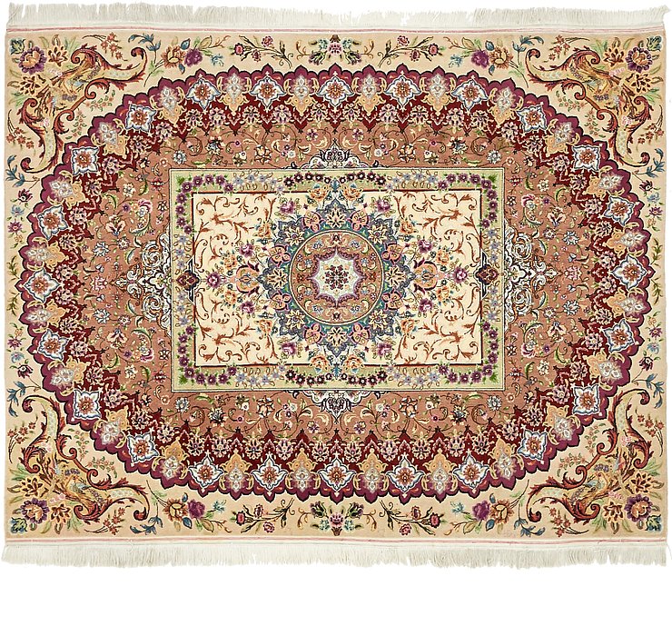 5' x 6' 5 Tabriz Persian Square Rug