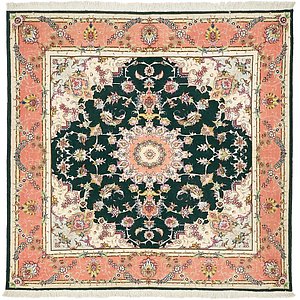 Unique Loom 5' x 5' 1 Tabriz Persian Square Rug
