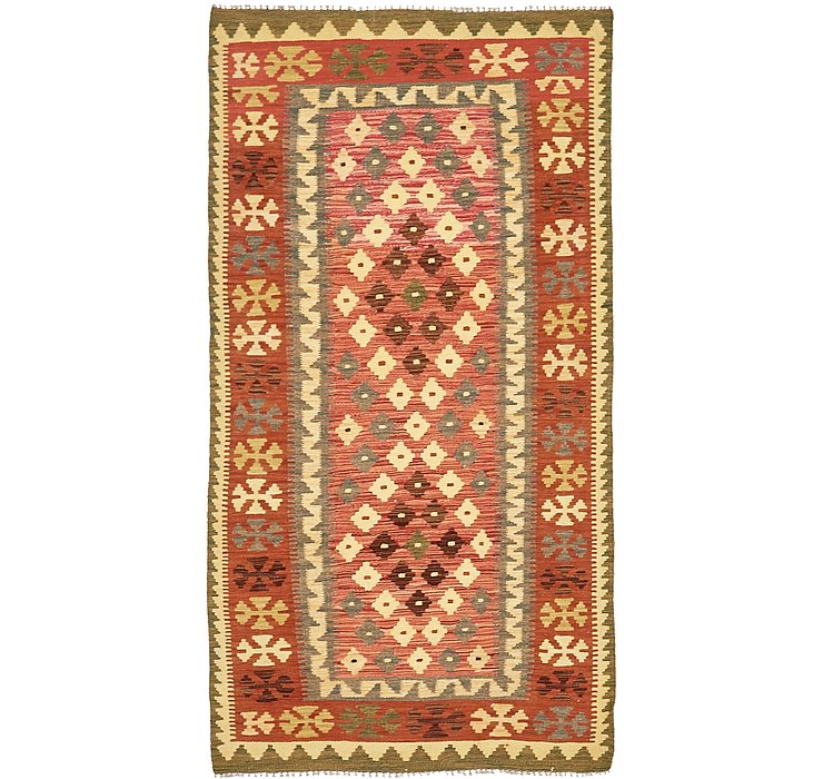 3' 3 x 6' 7 Kilim Maymana Runner Rug