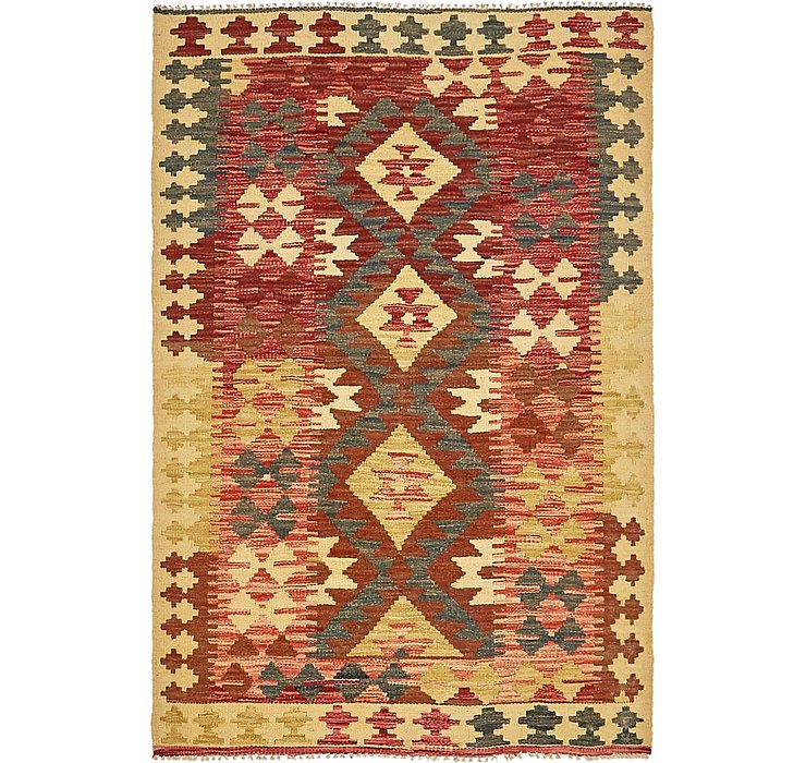 3' 4 x 4' 9 Kilim Maymana Rug