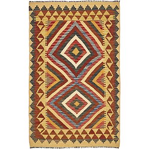Unique Loom 3' 1 x 4' 10 Kilim Maymana Rug