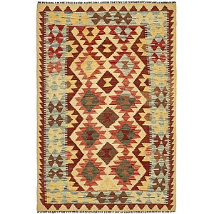 Unique Loom 3' 2 x 4' 10 Kilim Maymana Rug