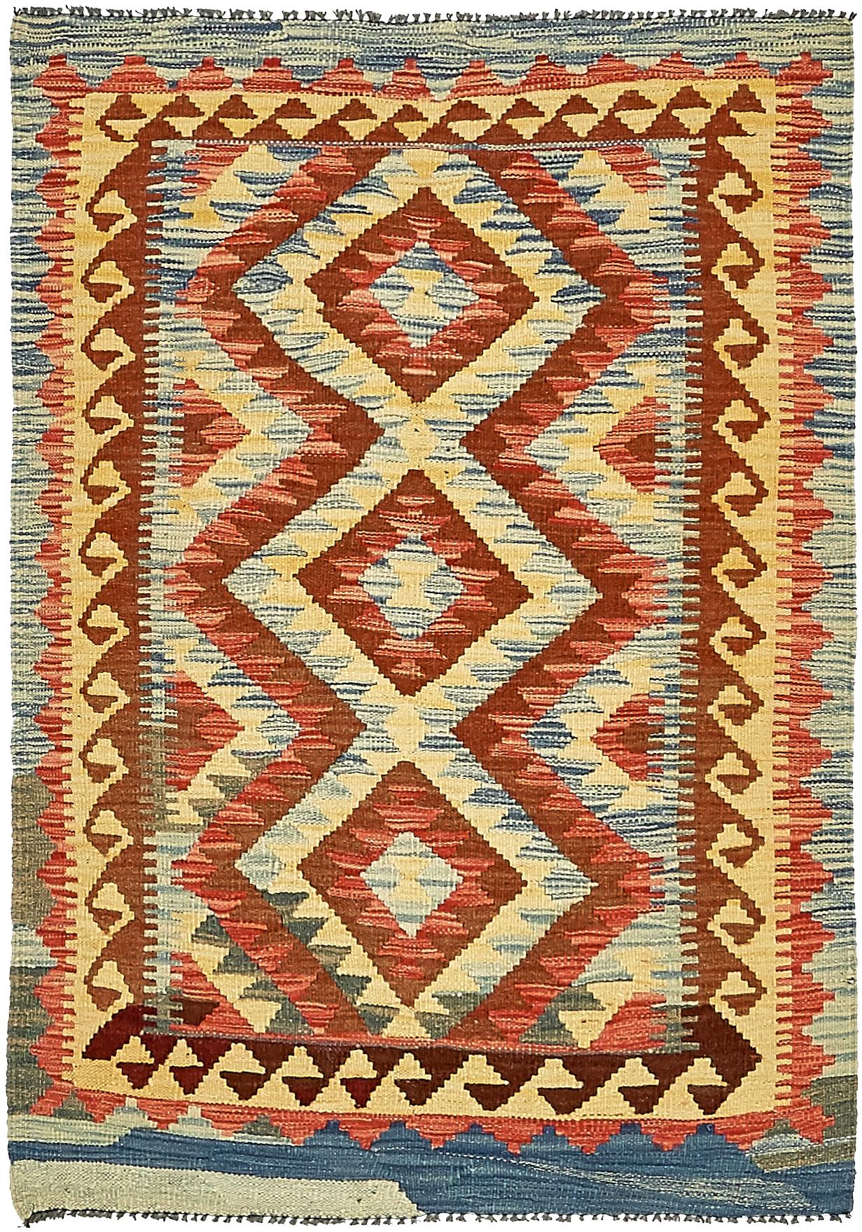 Cream 3' 2 x 4' 8 Kilim Maymana Rug eSaleRugs