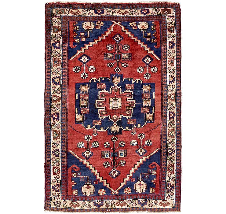 4' 4 x 6' 7 Hamedan Persian Rug