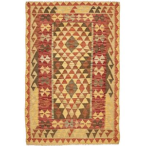 Unique Loom 3' 4 x 4' 11 Kilim Maymana Rug