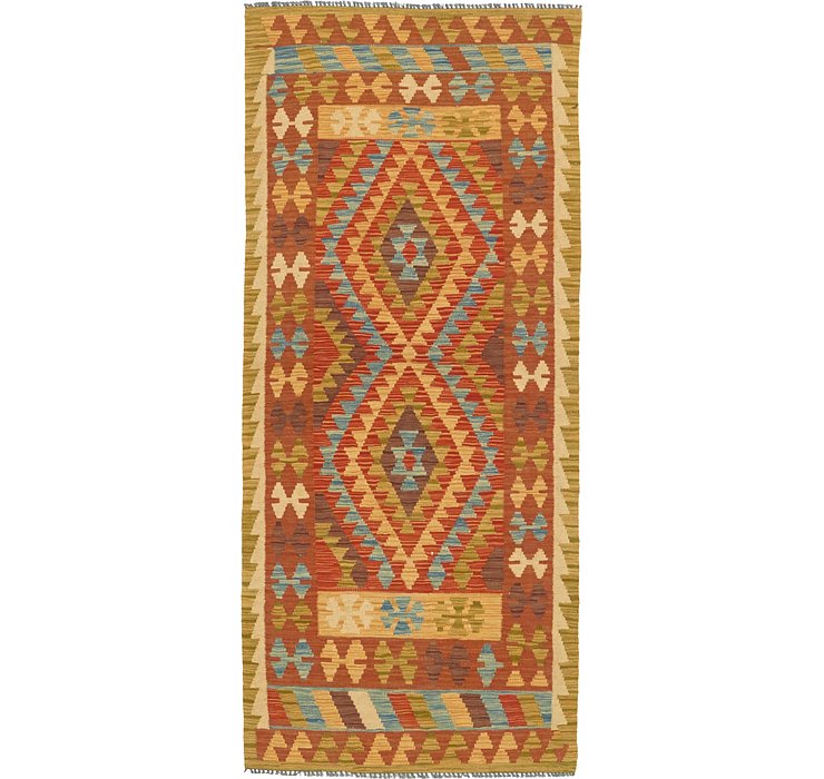 2' 8 x 6' 5 Kilim Maymana Runner Rug