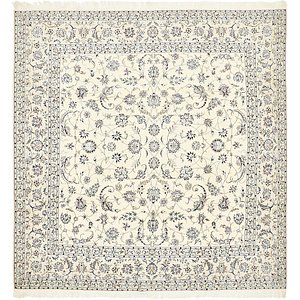 9' 7 x 9' 9 Nain Persian Square Rug