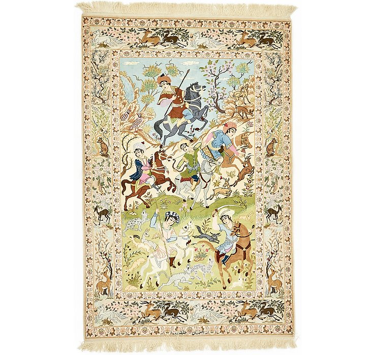 3' 9 x 5' 9 Isfahan Persian Rug