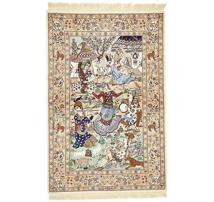 3' 7 x 5' 6 Isfahan Persian Rug