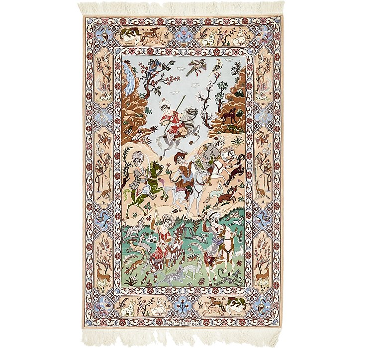 HandKnotted 3' 8 x 5' 8 Isfahan Persian Rug