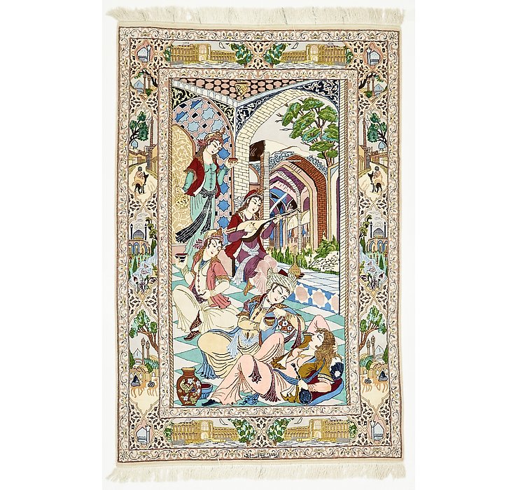 3' 10 x 5' 10 Isfahan Persian Rug