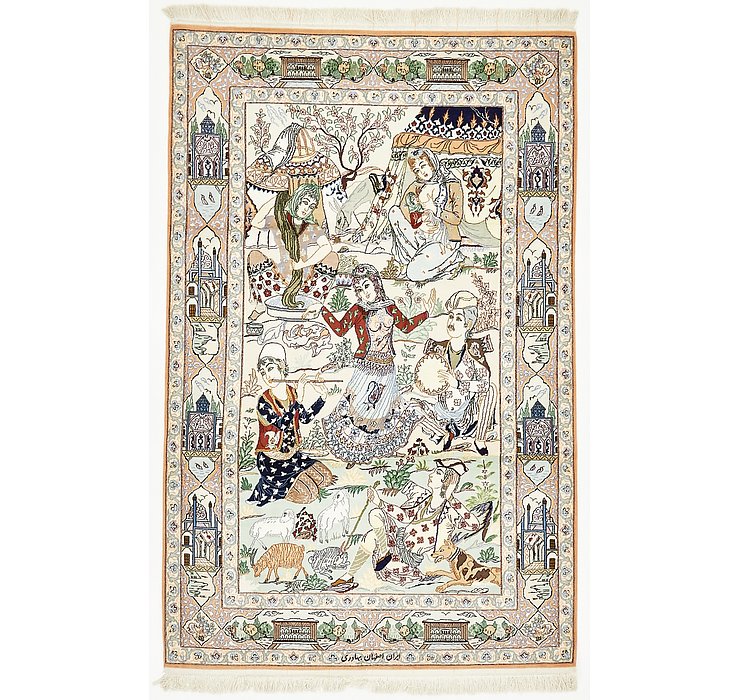4' 2 x 6' 6 Isfahan Persian Rug