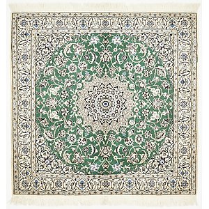 4' 10 x 5' Nain Persian Square Rug
