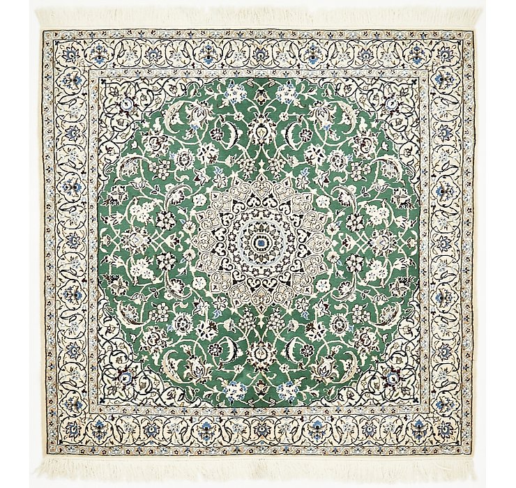 4' 10 x 5' Nain Persian Square Rug