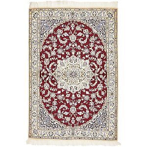 HandKnotted 3' 3 x 4' 10 Nain Persian Rug