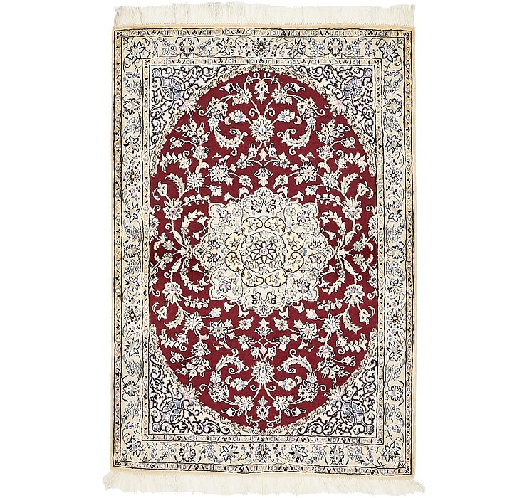 HandKnotted 3' 3 x 4' 10 Nain Persian Rug