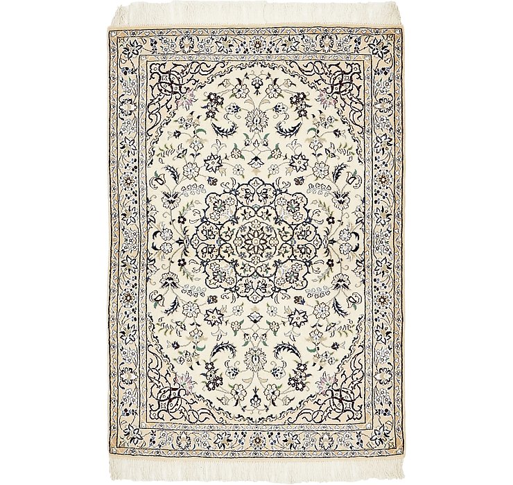HandKnotted 3' 2 x 4' 9 Nain Persian Rug