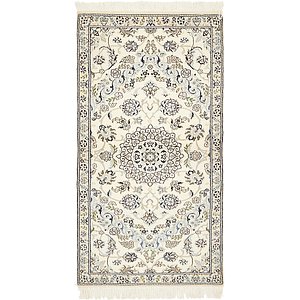 Unique Loom 2' 11 x 5' 6 Nain Persian Rug