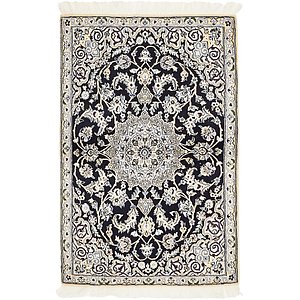 HandKnotted 3' x 4' 5 Nain Persian Rug