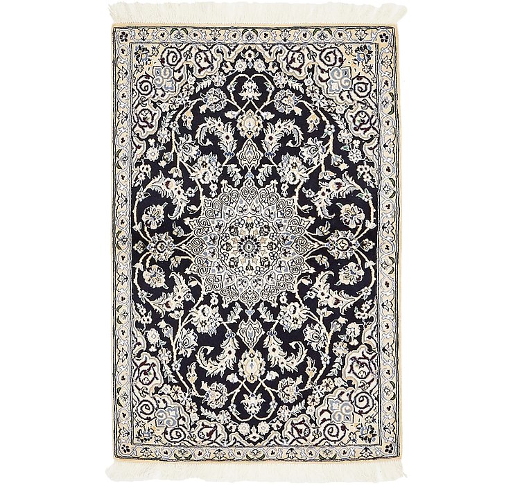 HandKnotted 3' x 4' 5 Nain Persian Rug
