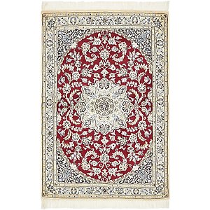 Unique Loom 3' 3 x 4' 10 Nain Persian Rug