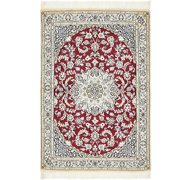 HandKnotted 3' 3 x 4' 10 Nain Persian Rug