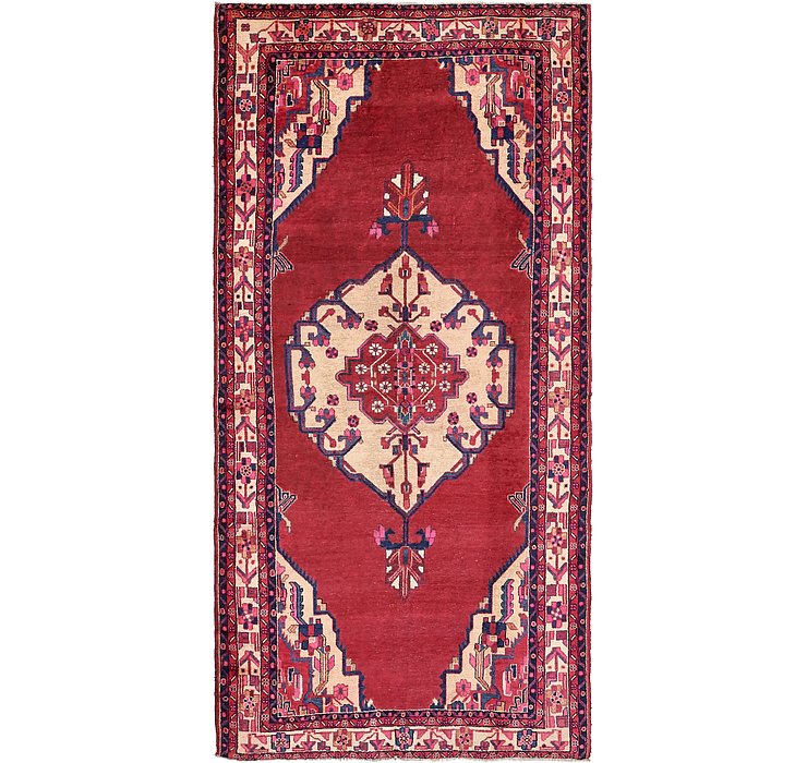 4' 9 x 10' Hamedan Persian Runner ...