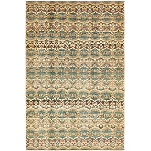 6' 7 x 10' Ikat Oriental Rug