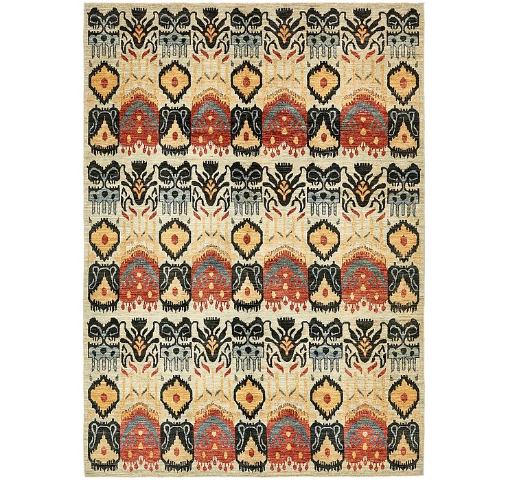 6' 10 x 9' 10 Ikat Oriental Rug