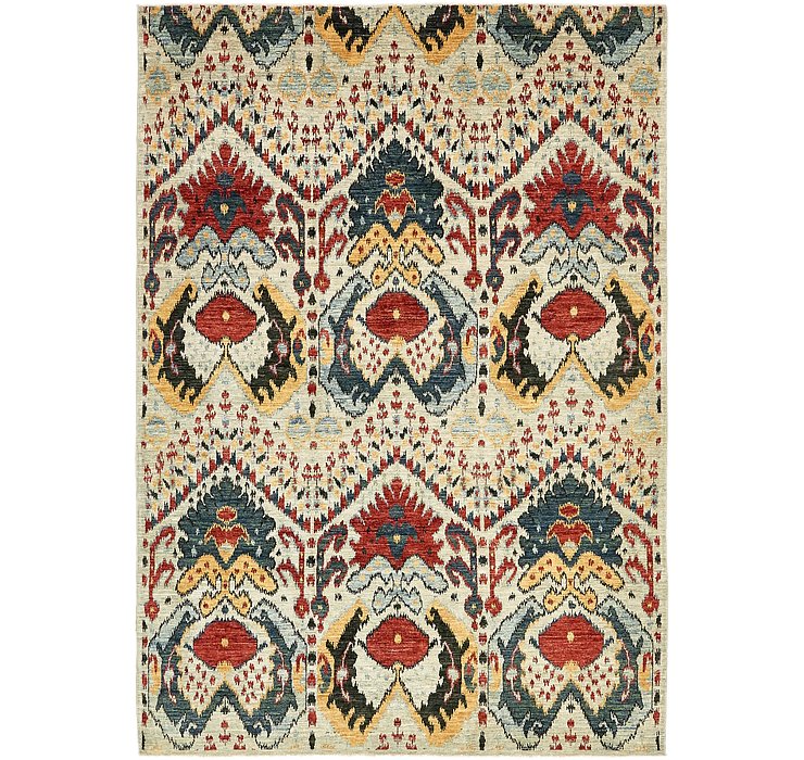 6' 7 x 9' 7 Ikat Oriental Rug