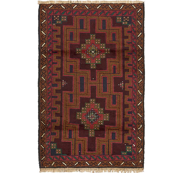 HandKnotted 3' x 4' 7 Balouch Persian Rug