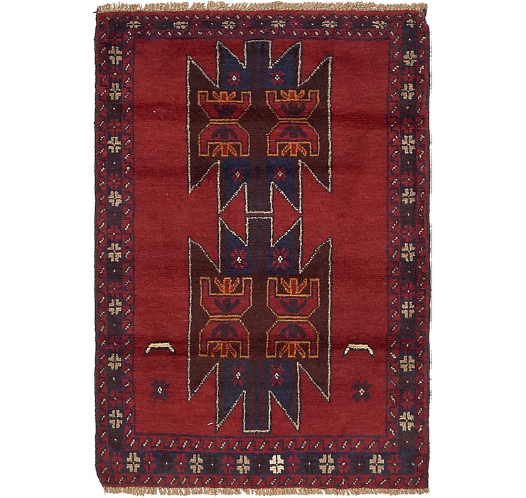 3' x 4' 4 Balouch Persian Rug