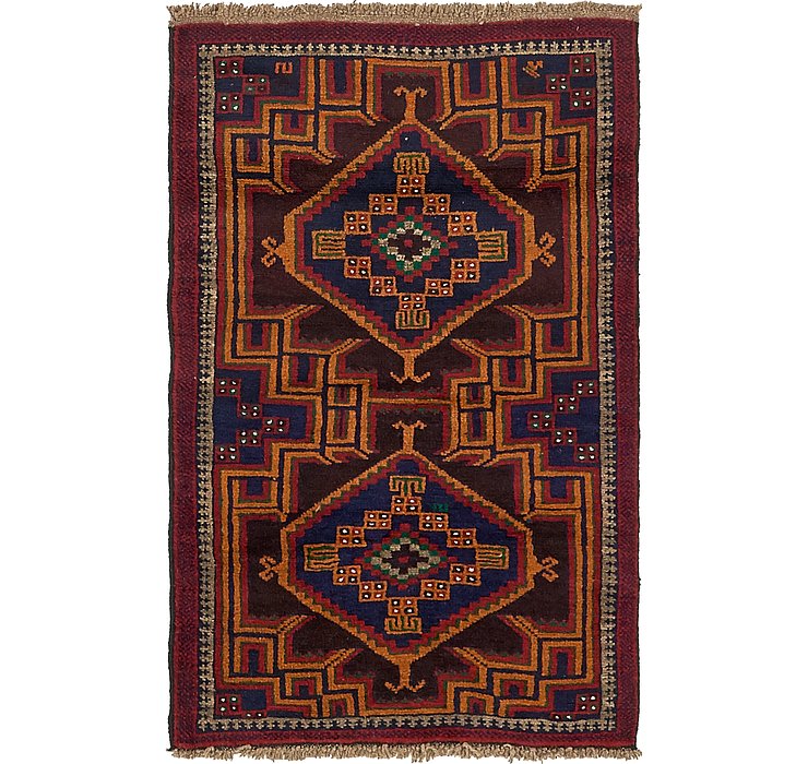 2' 9 x 4' 8 Balouch Persian Rug