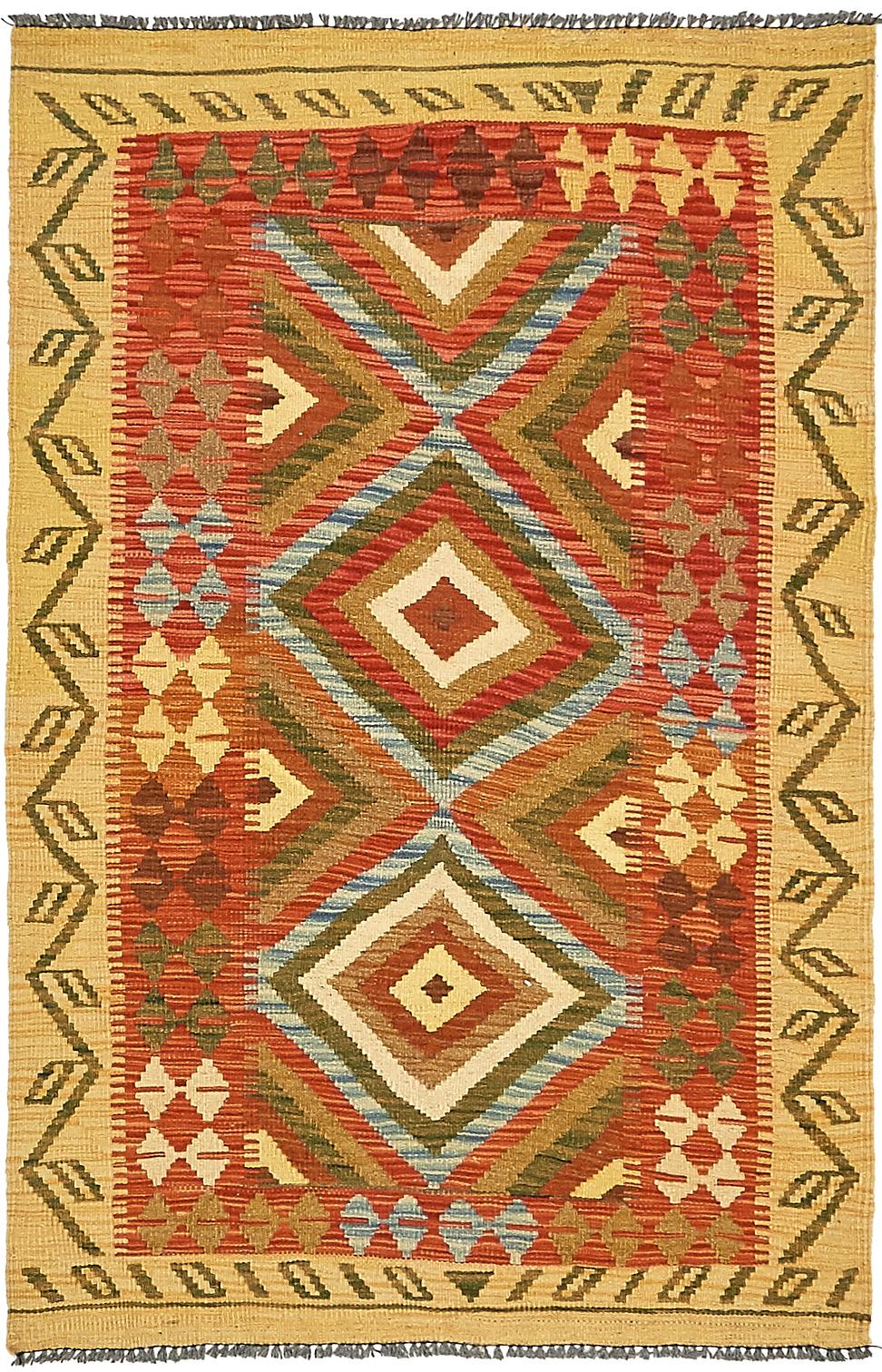 Red 3 2 X 5 Kilim Maymana Rug Area Rugs Ca Main 3 2 X 5 Kilim Maymana Rug Photo