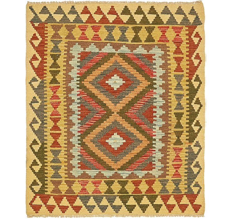 3' 2 x 3' 9 Kilim Maymana Square Rug