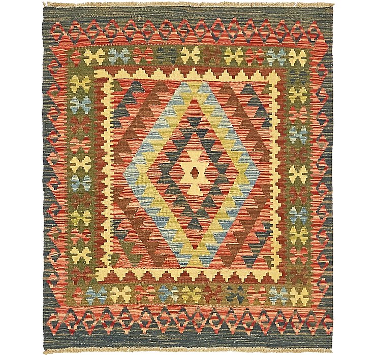 3' x 3' 7 Kilim Maymana Square Rug