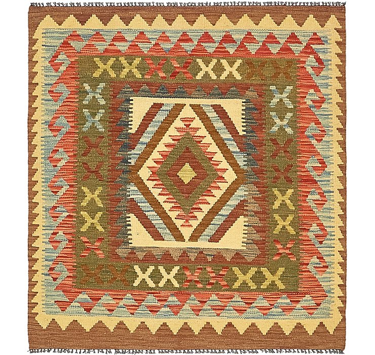 3' 5 x 3' 8 Kilim Maymana Square Rug