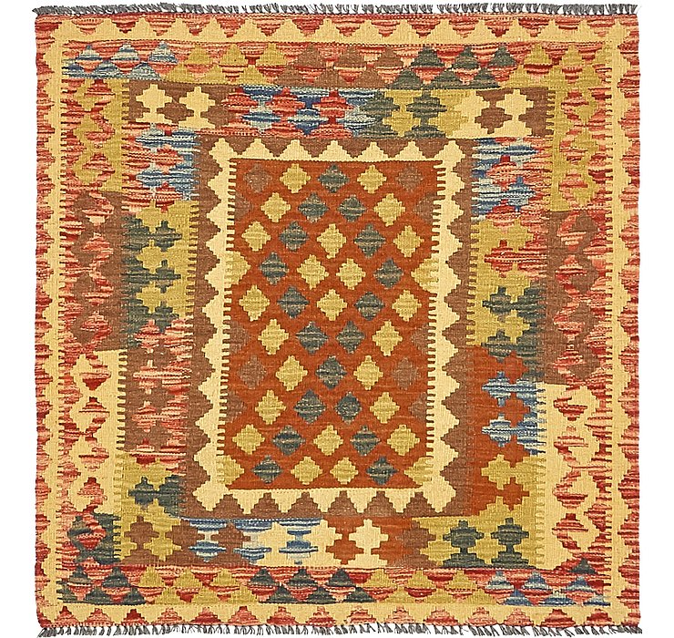 3' 3 x 3' 4 Kilim Maymana Square Rug