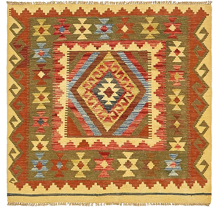 3' 4 x 3' 4 Kilim Maymana Square Rug