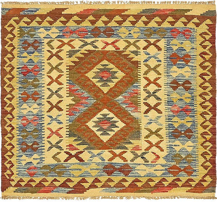 3' 1 x 3' 3 Kilim Maymana Square Rug