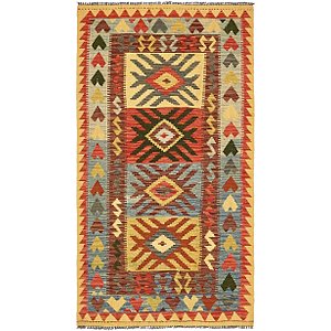 3' 8 x 6' 8 Kilim Maymana Rug